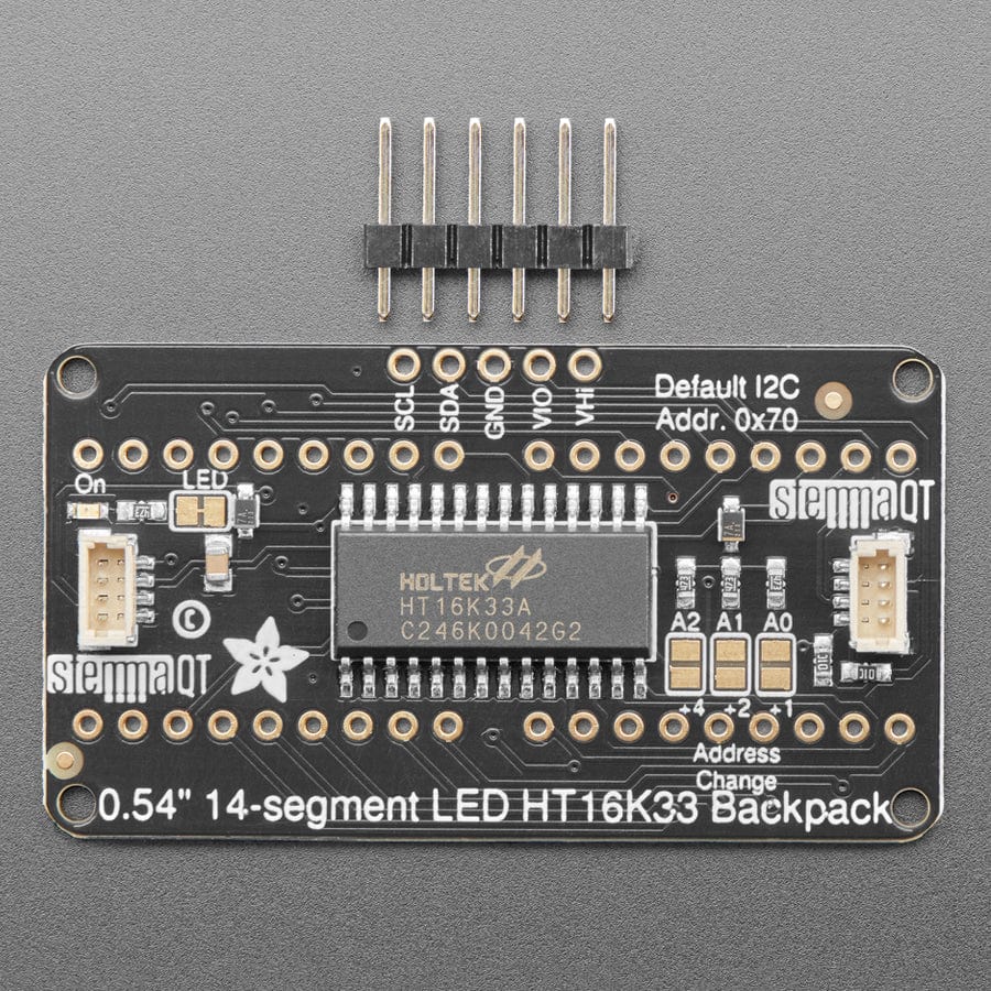 Adafruit 14-segment LED Alphanumeric Backpack - STEMMA QT - Image 2