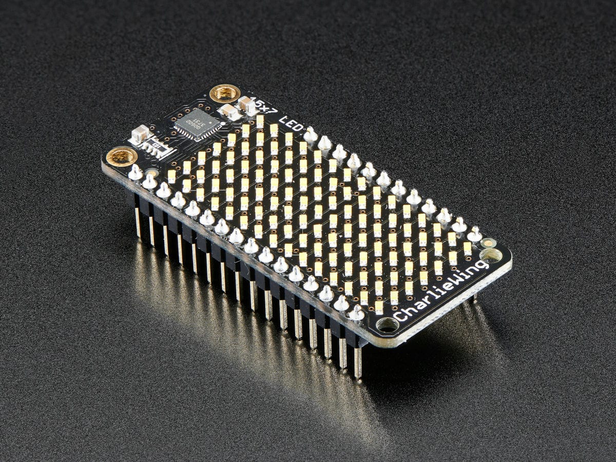 Adafruit 15x7 CharliePlex LED Matrix FeatherWing - Warm White - Image 2