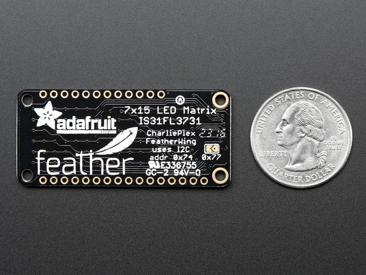 Adafruit 15x7 CharliePlex LED Matrix FeatherWing - Warm White - Image 4