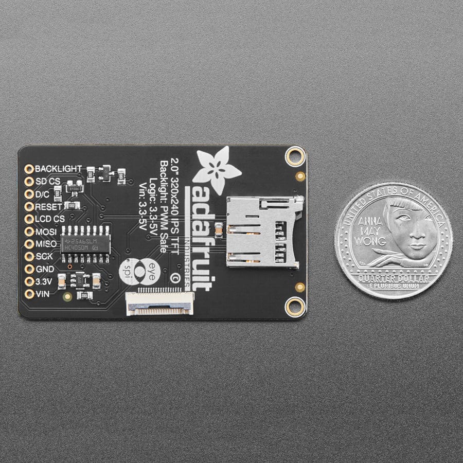2.0" 320x240 Color IPS TFT Display with microSD Card Breakout - EYESPI - Image 4