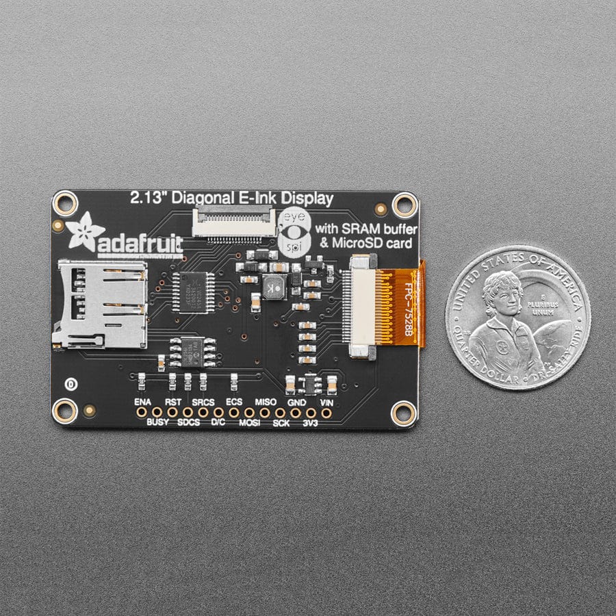 Adafruit 2.13" 250x122 Tri-Color eInk / ePaper Display with SRAM - SSD1680 Driver - Image 5