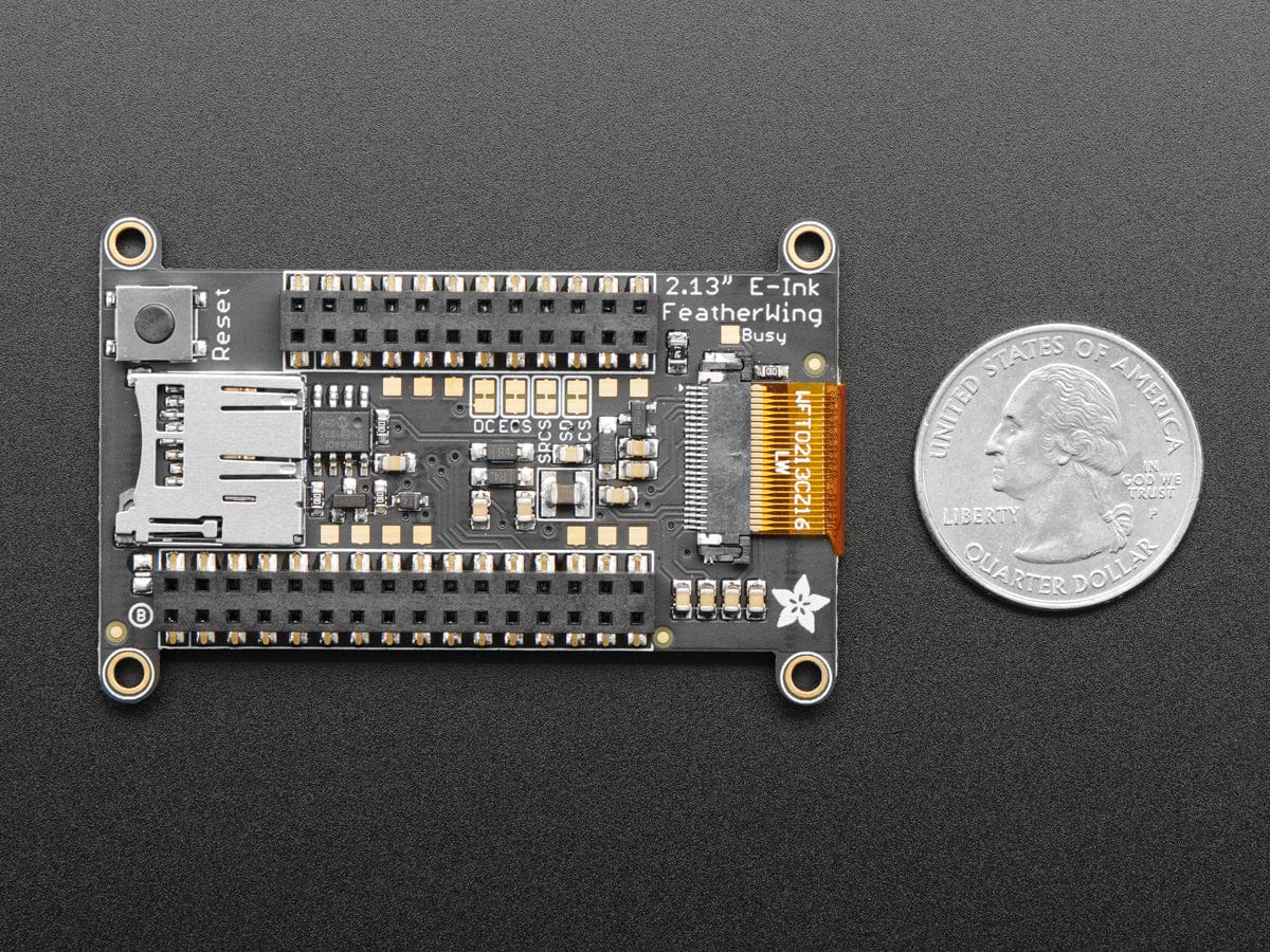 Adafruit 2.13" HD Tri-Colour eInk / ePaper Display FeatherWing (250x122 RW Panel with SSD1680) - Image 3