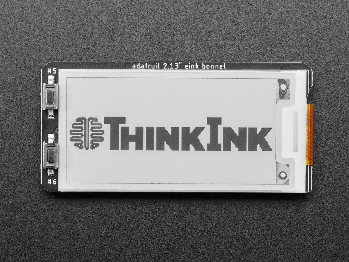 Adafruit 2.13" Monochrome E-Ink Bonnet for Raspberry Pi (THINK INK) - Image 3