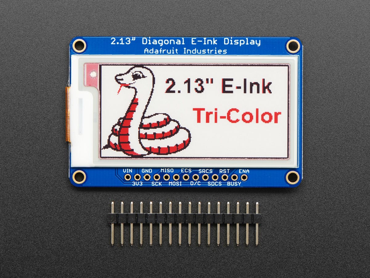 Adafruit 2.13" Tri-Color eInk / ePaper Display with SRAM (Red Black White) [Discontinued] - Image 2