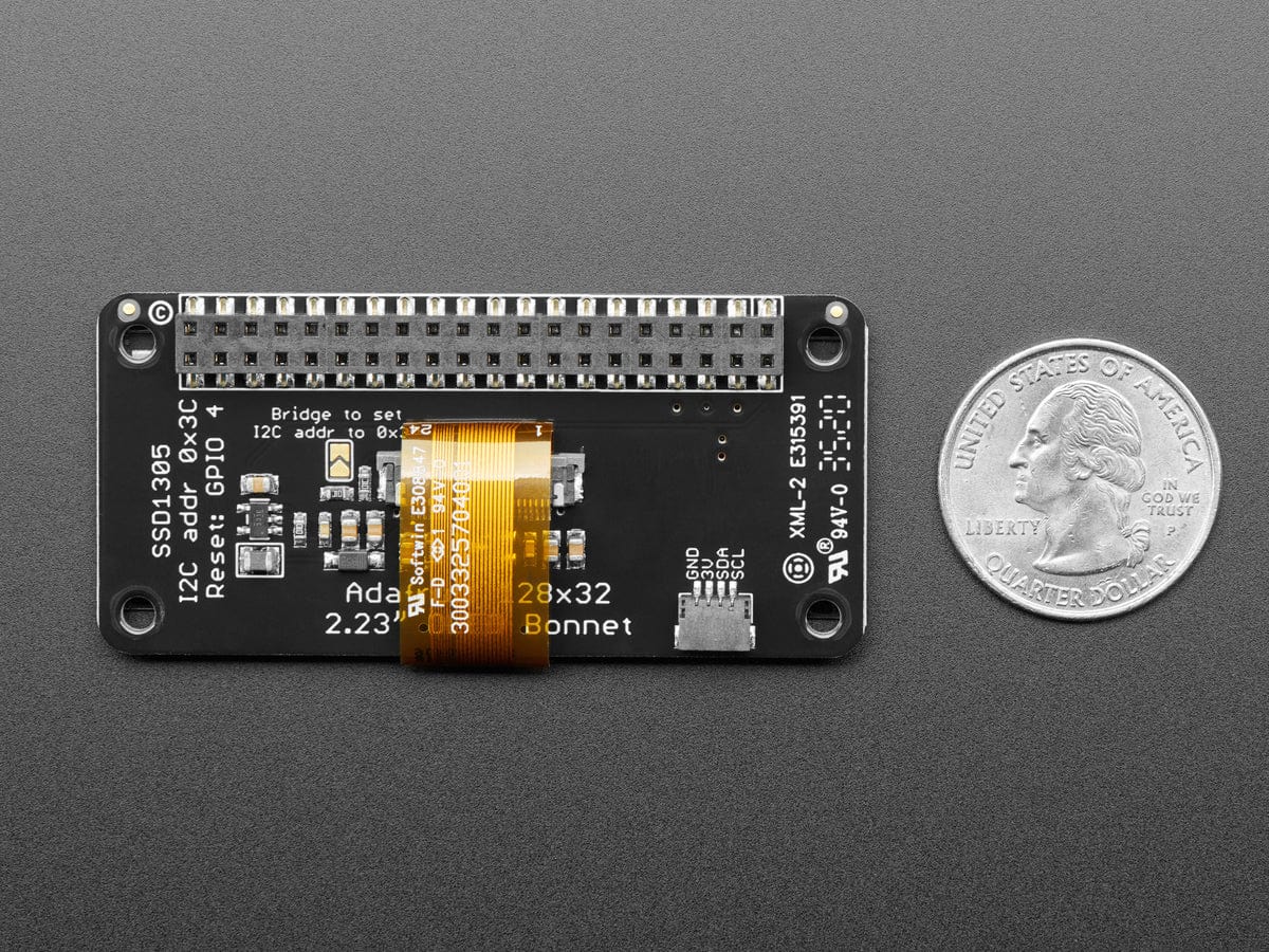 Adafruit 2.23" Monochrome OLED Bonnet for Raspberry Pi - Image 7