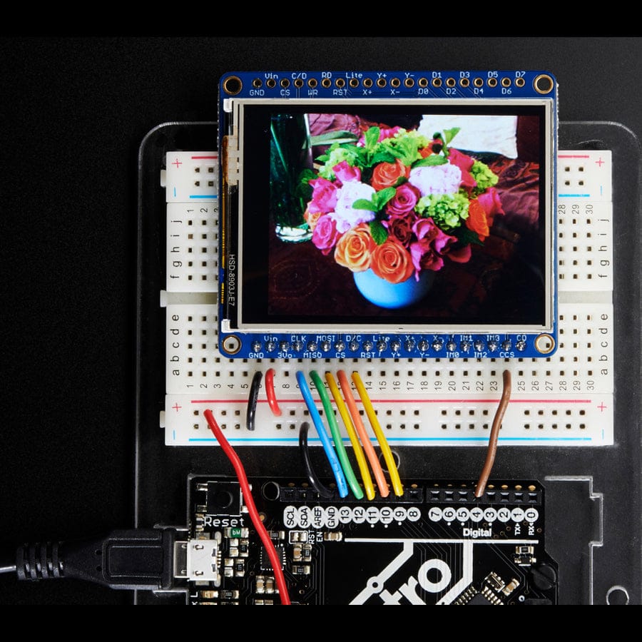 Adafruit 2.4" TFT LCD with Touchscreen Breakout w/MicroSD Socket (ILI9341) - Image 5