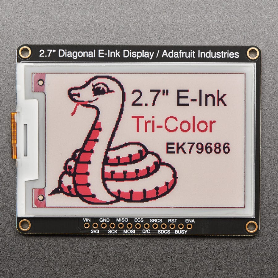 Adafruit 2.7" Tri-Color eInk / ePaper Display with SRAM (Red Black White) - Image 3