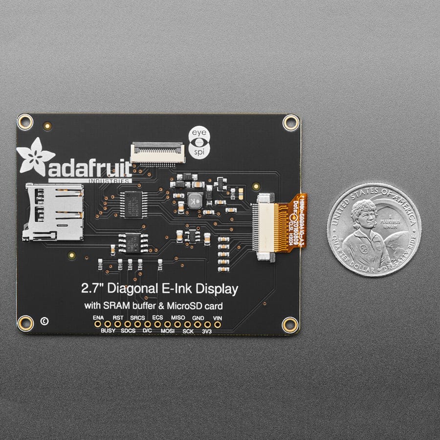Adafruit 2.7" Tri-Color eInk / ePaper Display with SRAM (Red Black White) - Image 4