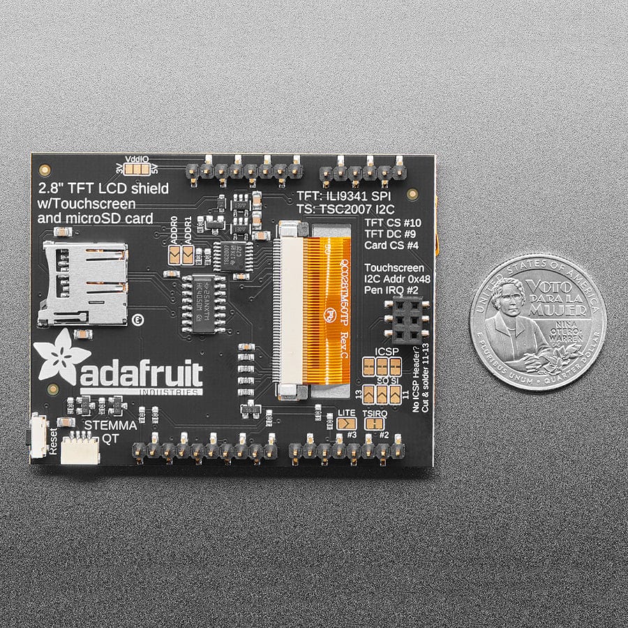 2.8" TFT Touch Shield for Arduino with Resistive Touch Screen v2 - STEMMA QT / Qwiic - Image 5