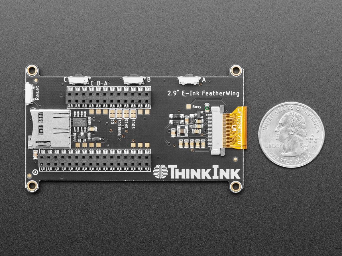 Adafruit 2.9" Grayscale eInk / ePaper Display FeatherWing (4 Level Grayscale) - Image 6