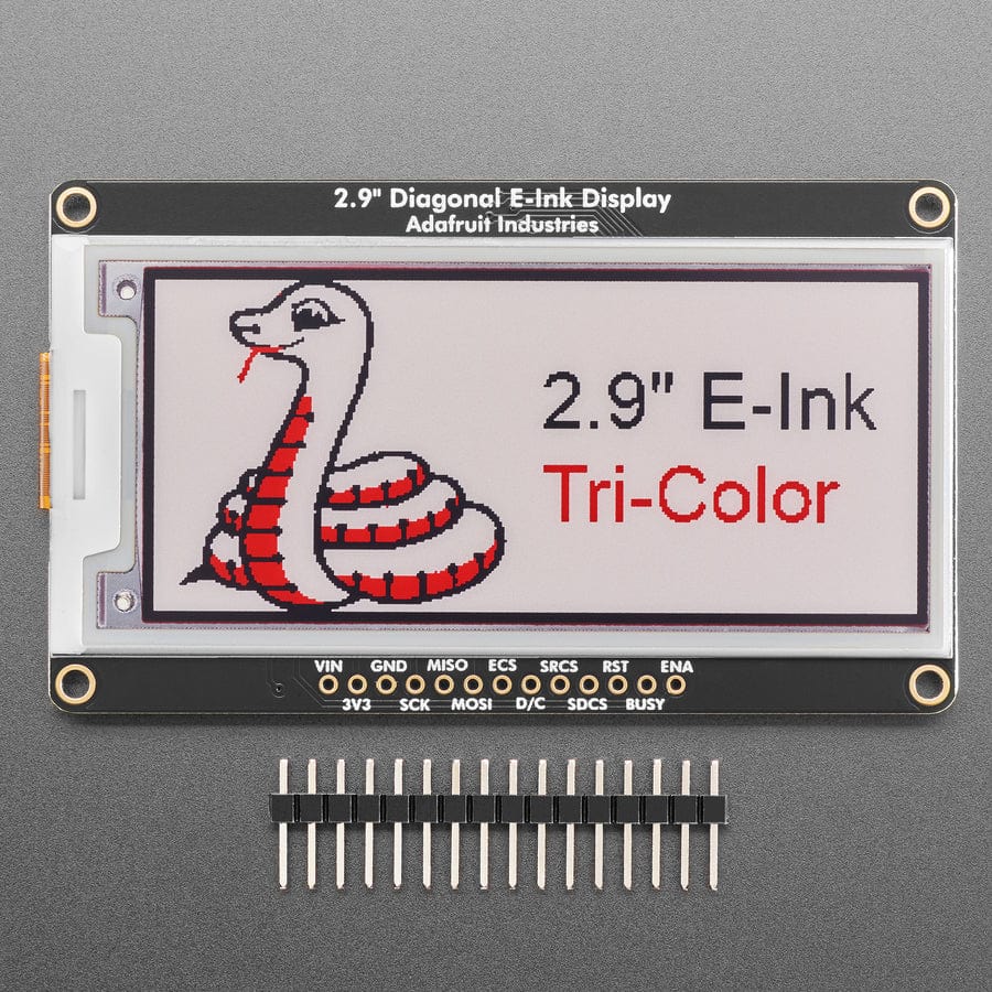 Adafruit 2.9" Red/Black/White eInk Display Breakout - THINK INK - UC8151D Chipset - Image 3