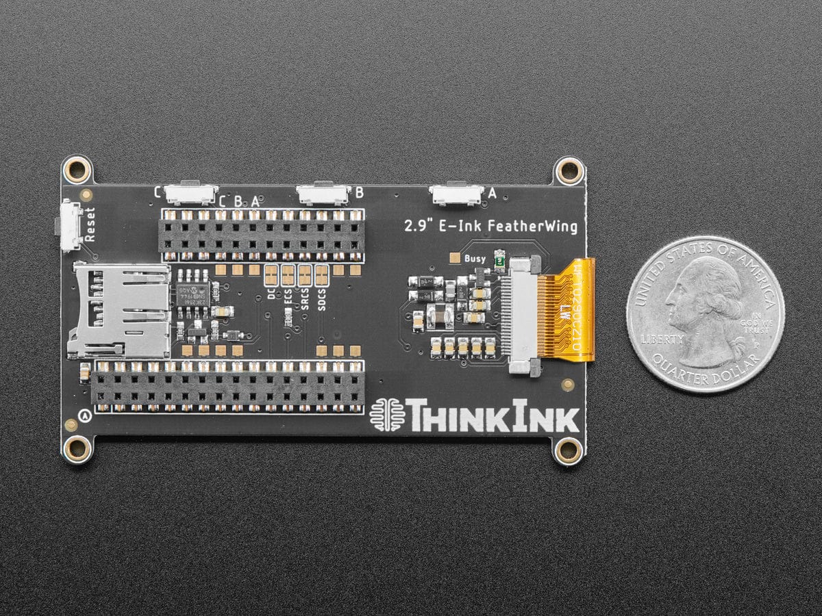 Adafruit 2.9" Tri-Color eInk / ePaper Display FeatherWing (Red Black White) - Image 5