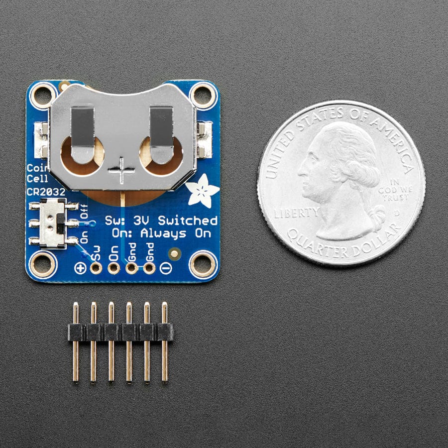 20mm Coin Cell Breakout w/On-Off Switch (CR2032) - Image 3