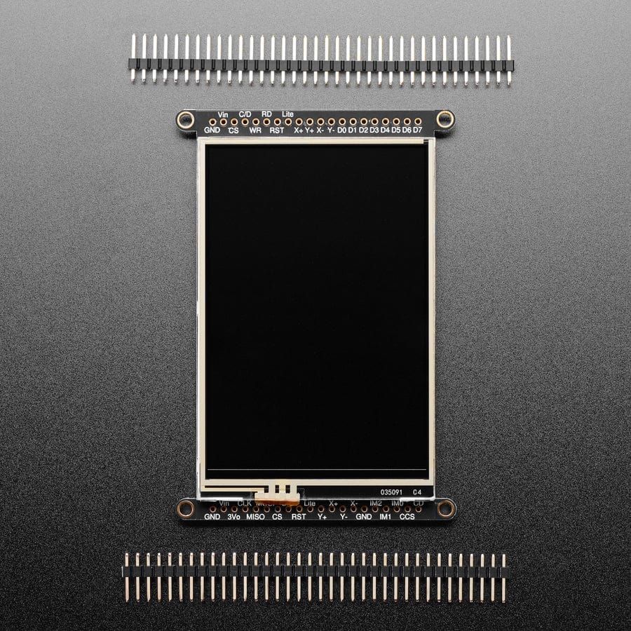 3.5" TFT 320 x 480 + Touchscreen Breakout Board with MicroSD Socket (HXD8357D) - Image 2