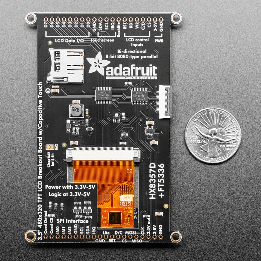 Adafruit 3.5" TFT 320x480 with Capacitive Touch Breakout Board - EYESPI - Image 4