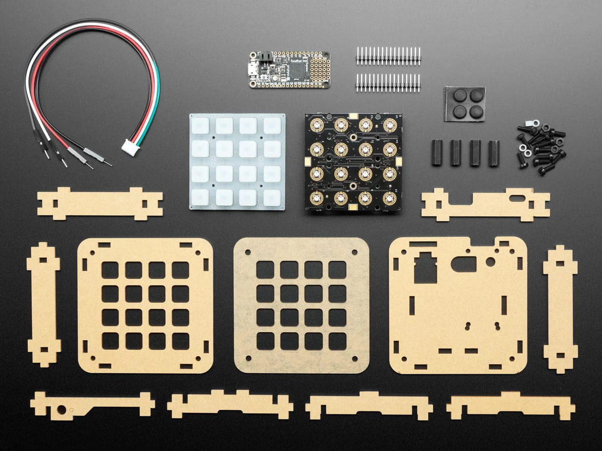 Adafruit 4x4 NeoTrellis Feather M4 Kit Pack - Image 2
