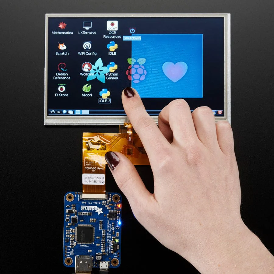 7.0" 40-pin TFT Display - 800x480 with Touchscreen - Image 3