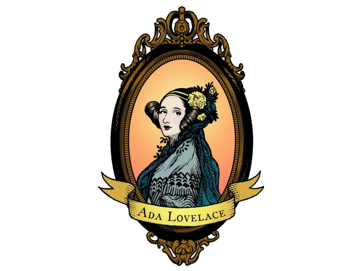 Ada Lovelace, large, oval, color - Sticker! - Image 2