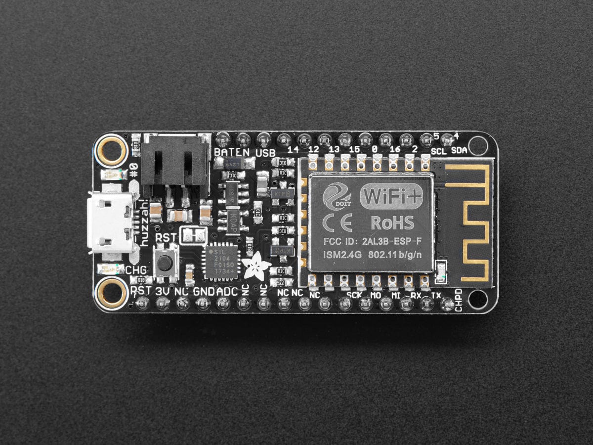 Assembled Adafruit Feather HUZZAH with ESP8266 With Headers - Image 2
