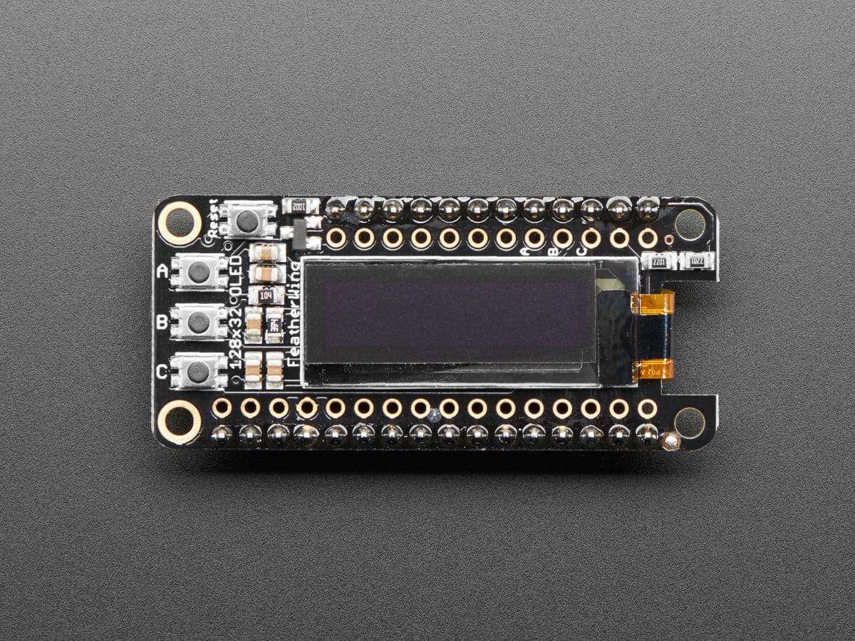 Assembled Adafruit FeatherWing OLED (128x32 OLED Add-on For Feather) - Image 2