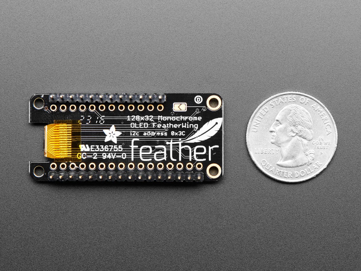 Assembled Adafruit FeatherWing OLED (128x32 OLED Add-on For Feather) - Image 3