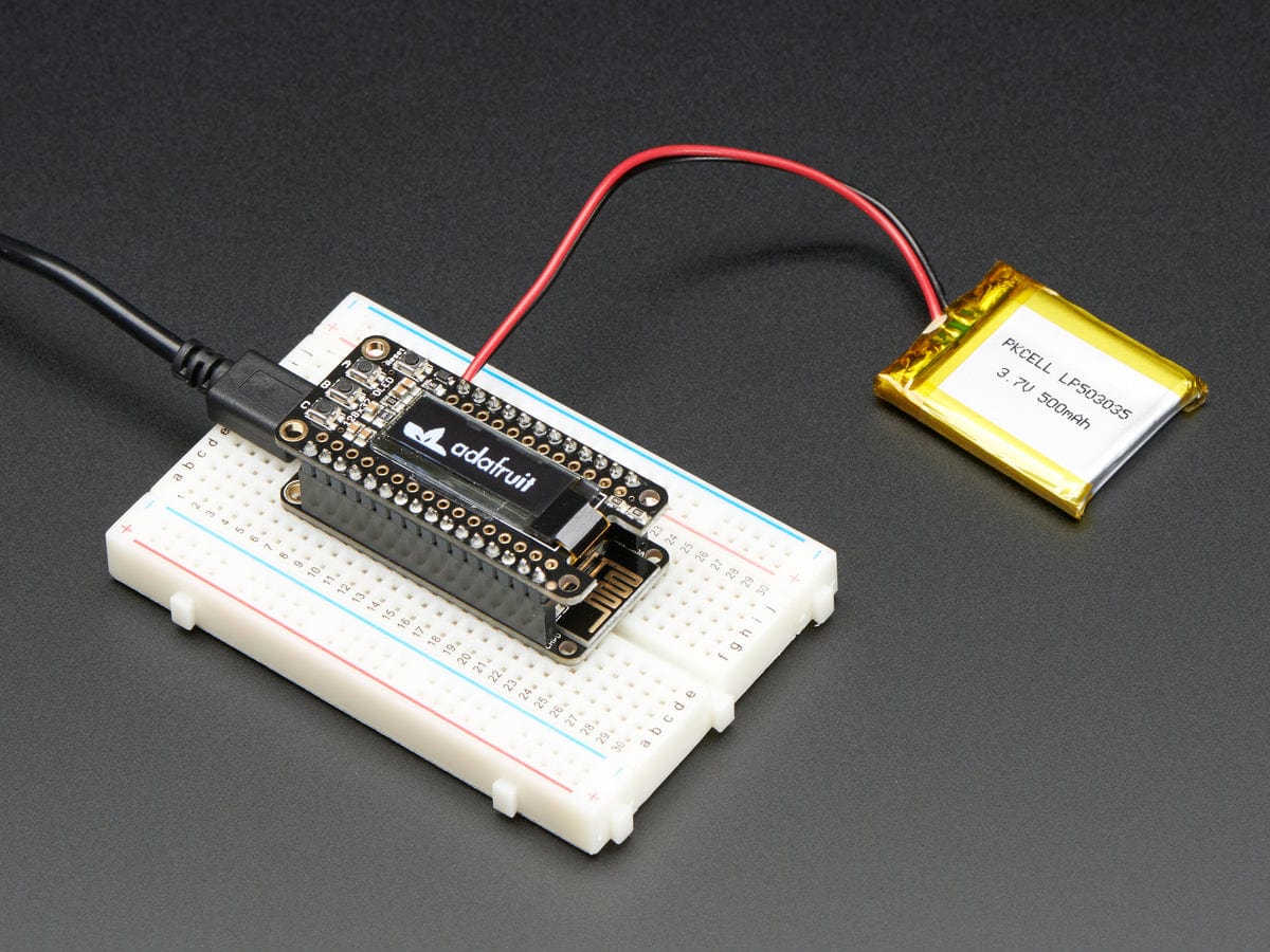 Assembled Adafruit FeatherWing OLED (128x32 OLED Add-on For Feather) - Image 4