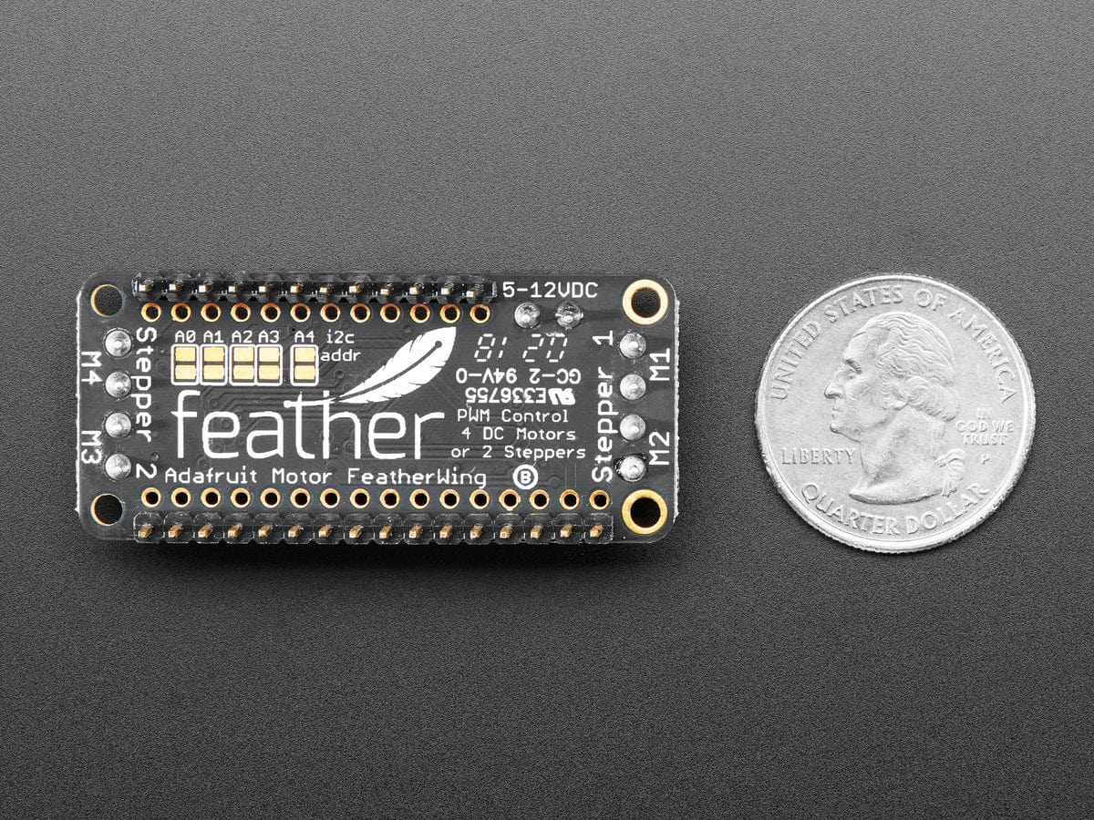 Assembled DC Motor + Stepper FeatherWing Add-on - Image 3