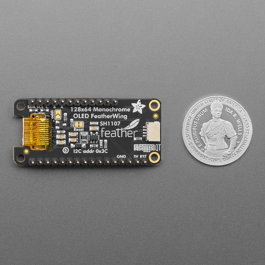 Adafruit Assembled FeatherWing OLED - 128x64 OLED Add-on - Image 4