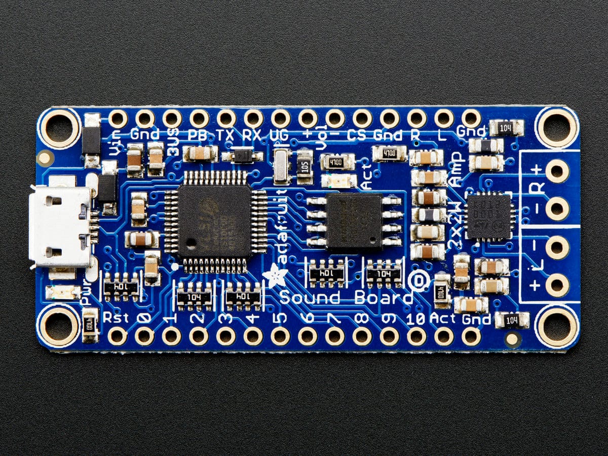 Adafruit Audio FX Sound Board + 2x2W Amp - WAV/OGG Trigger -16MB - Image 3
