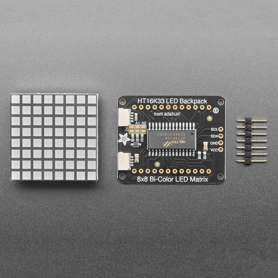 Adafruit Bicolor LED Square Pixel Matrix with I2C Backpack - Qwiic / STEMMA QT - Image 2
