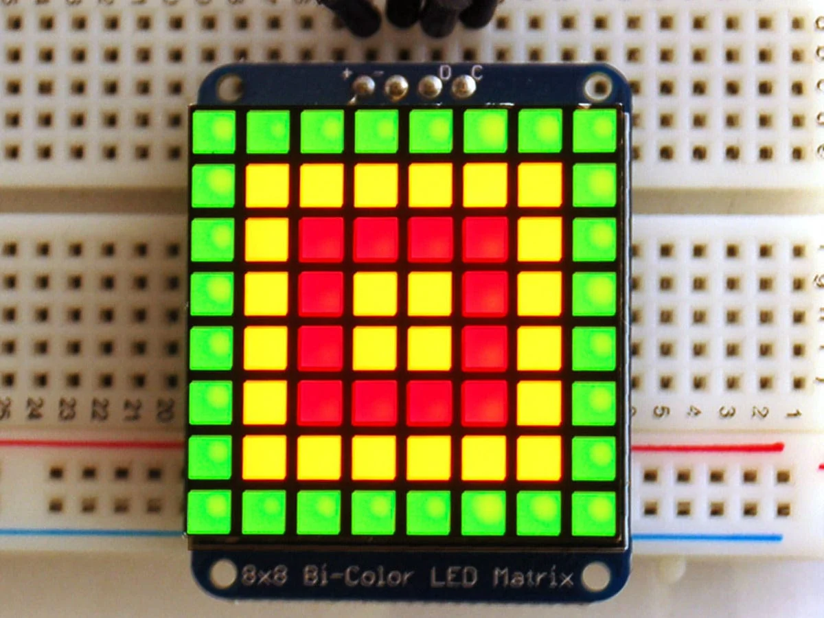 Adafruit Bicolor LED Square Pixel Matrix with I2C Backpack - Qwiic / STEMMA QT - Image 3