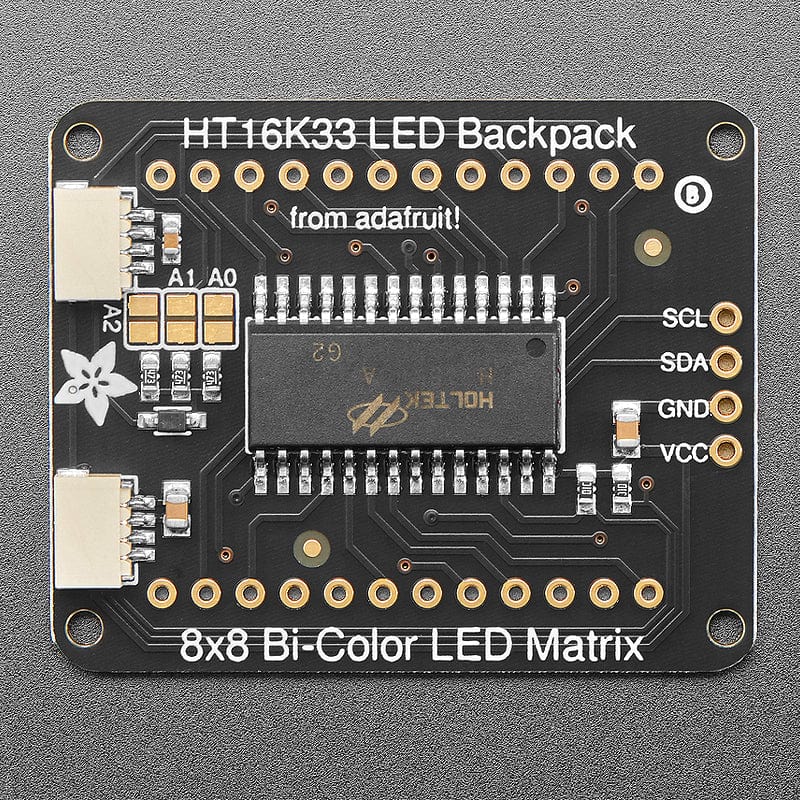 Adafruit Bicolor LED Square Pixel Matrix with I2C Backpack - Qwiic / STEMMA QT - Image 5