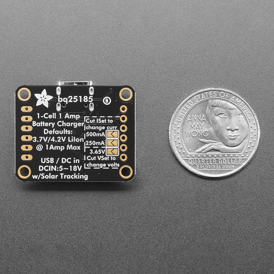 Adafruit bq25185 USB / DC / Solar Lithium Ion/Polymer Charger - Image 6