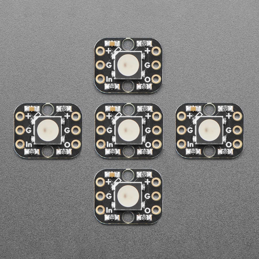 Breadboard-friendly RGB Smart NeoPixel - Pack of 5 - Image 2