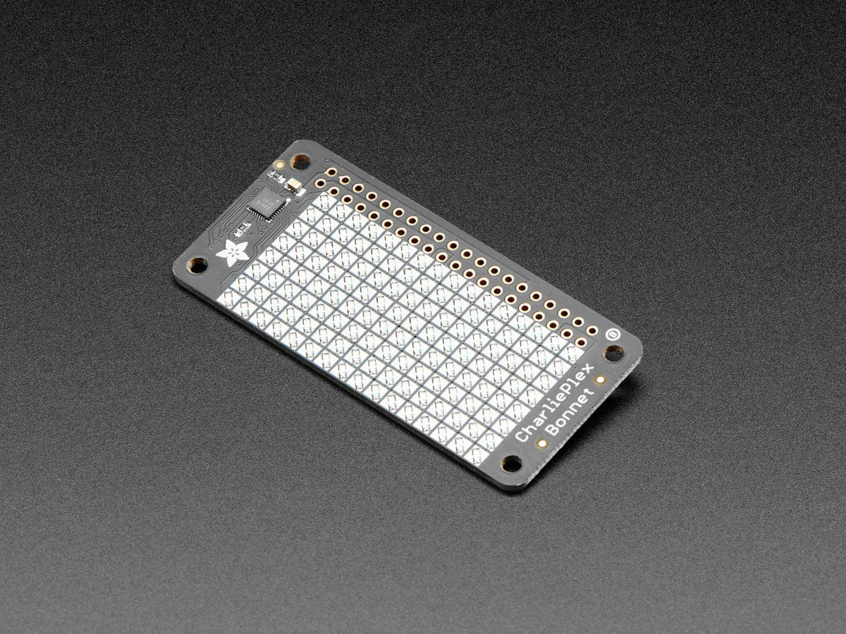 Adafruit CharliePlex LED Matrix Bonnet - 8x16 Blue LEDs