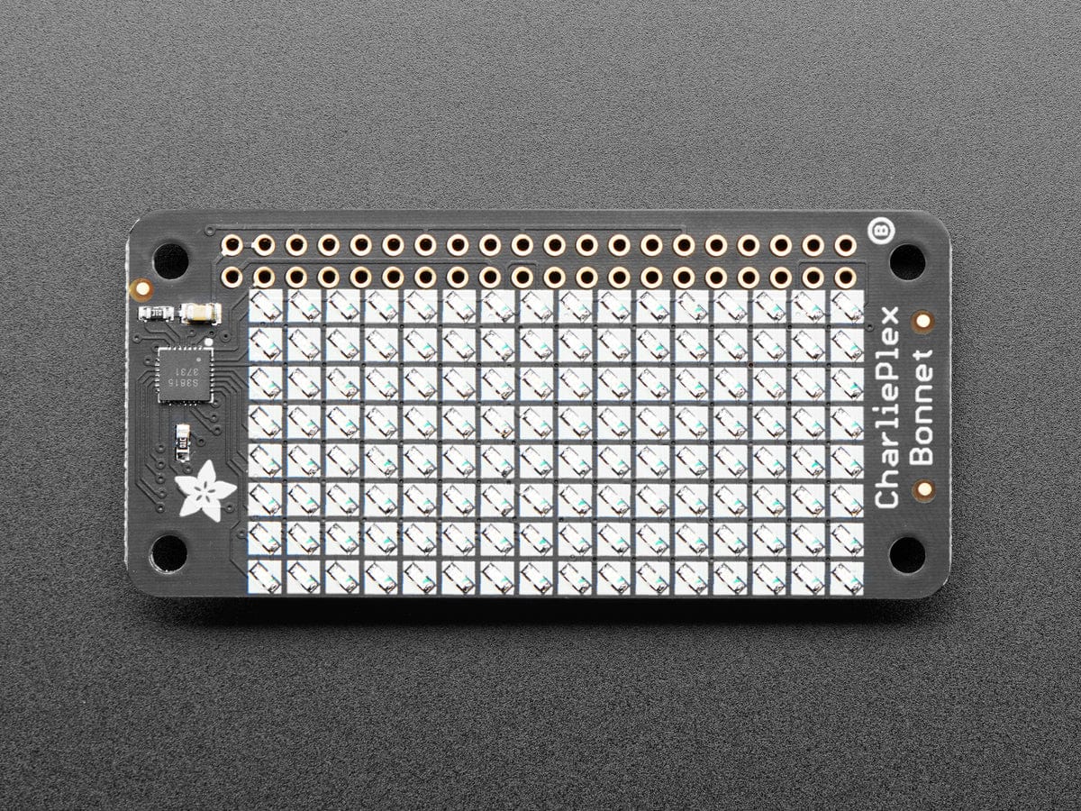 Adafruit CharliePlex LED Matrix Bonnet - 8x16 Blue LEDs - Image 2