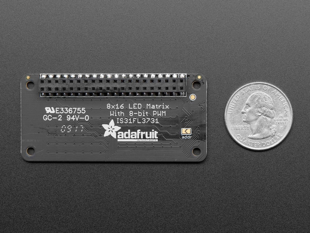 Adafruit CharliePlex LED Matrix Bonnet - 8x16 Cool White LEDs - Image 3