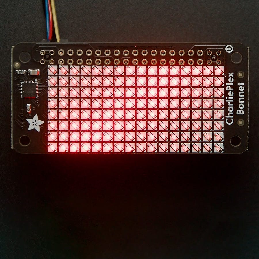 Adafruit CharliePlex LED Matrix Bonnet - 8x16 Red LEDs - Image 4