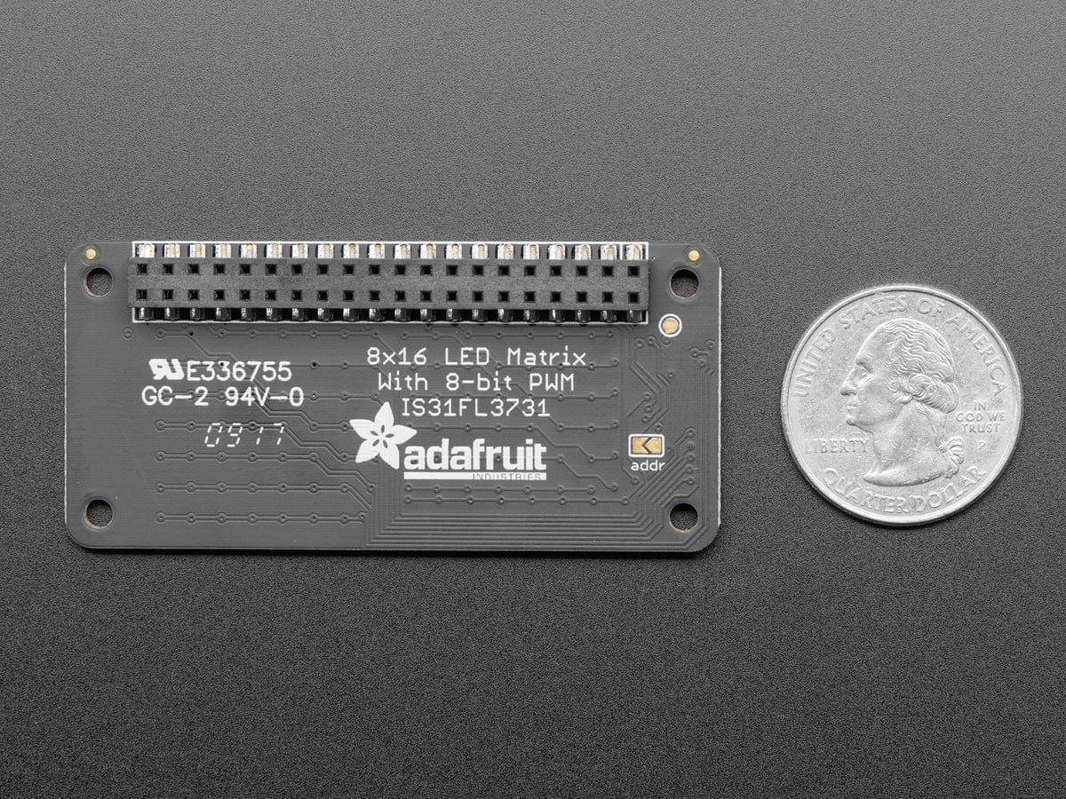 Adafruit CharliePlex LED Matrix Bonnet - 8x16 Yellow LEDs - Image 3