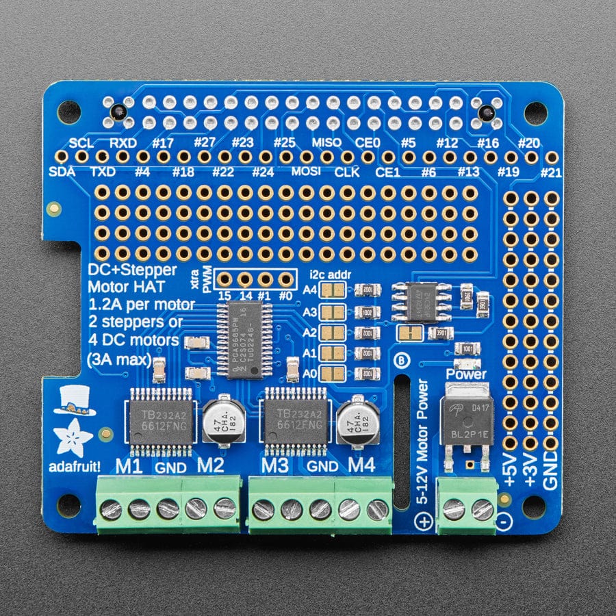 Adafruit DC & Stepper Motor HAT for Raspberry Pi - Mini Kit - Image 2