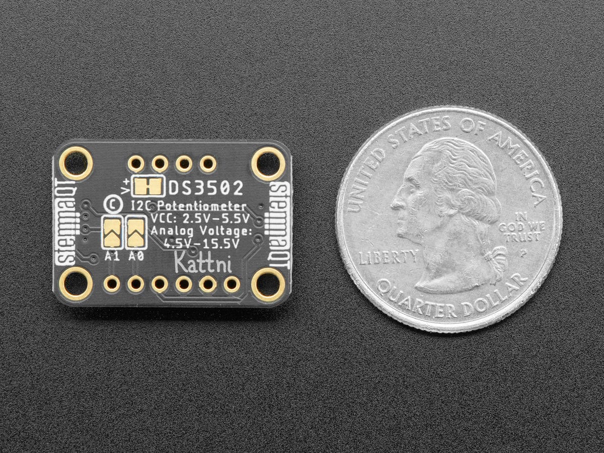 Adafruit DS3502 I2C Digital 10K Potentiometer Breakout (STEMMA QT / Qwiic) - Image 4