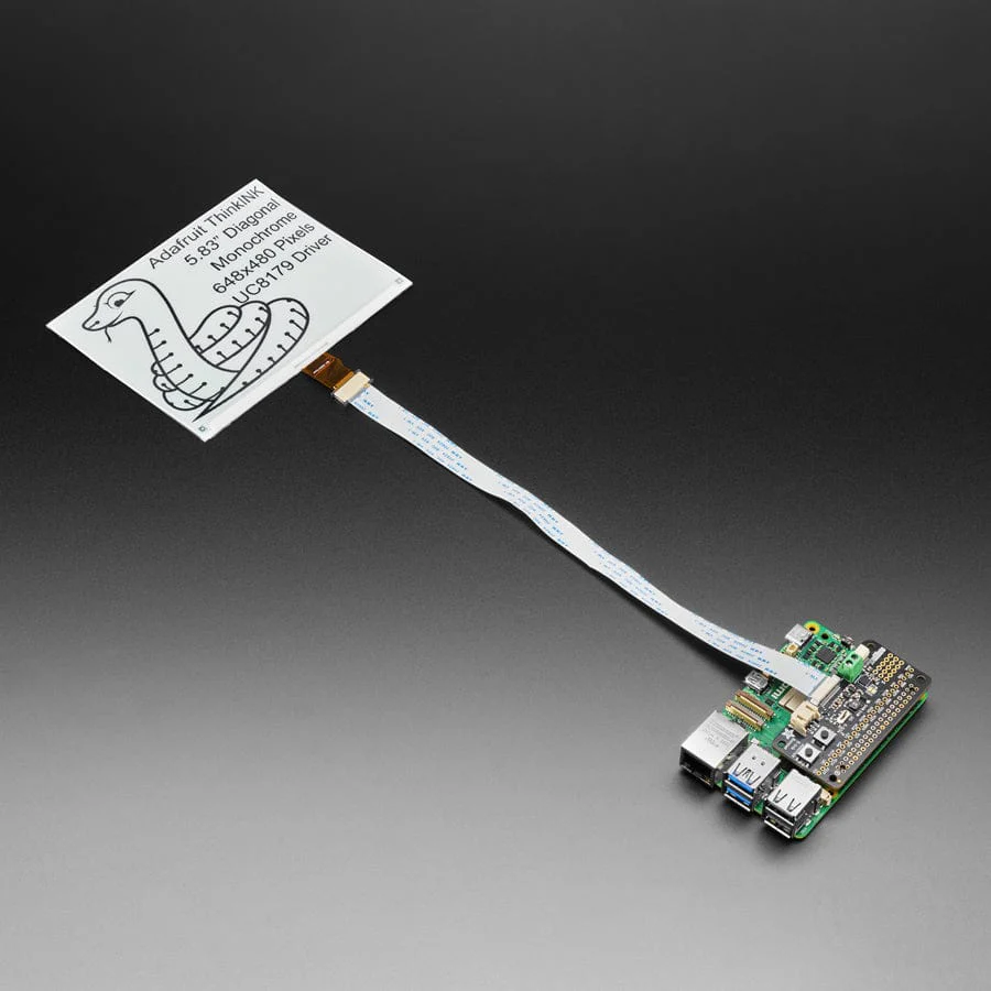 Adafruit E-Ink Bonnet for Raspberry Pi - 24-pin E-Paper Displays - Image 4