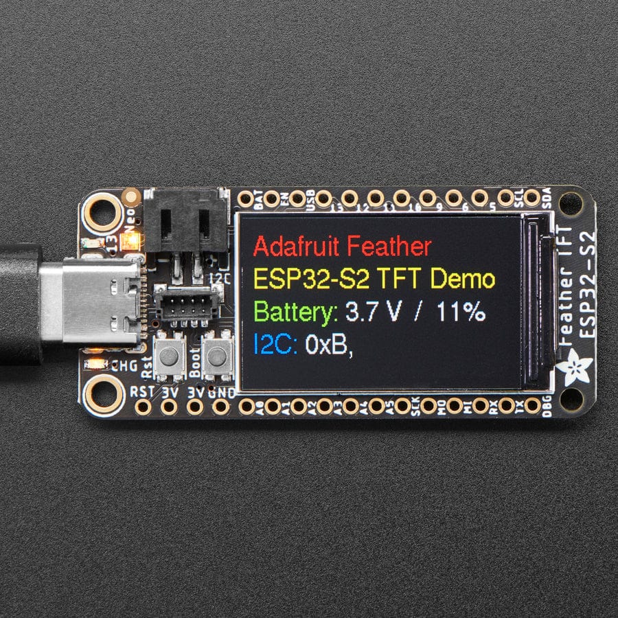 Adafruit ESP32-S2 TFT Feather - 4MB Flash, 2MB PSRAM, STEMMA QT - Image 2