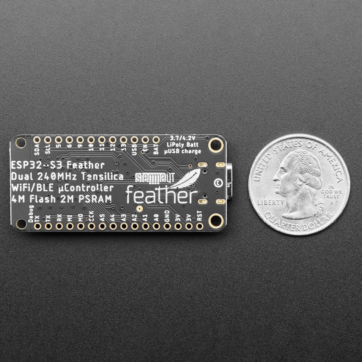 Adafruit ESP32-S3 Feather with 4MB Flash 2MB PSRAM - STEMMA QT / Qwiic - Image 6