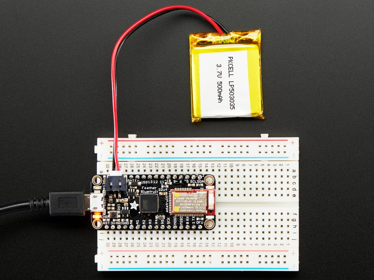 Adafruit Feather 32u4 Bluefruit LE with Headers - Assembled - Image 3