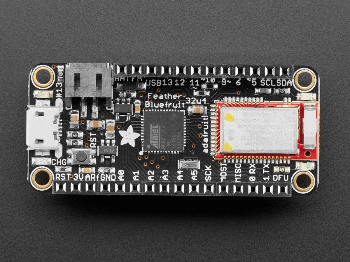 Adafruit Feather 32u4 Bluefruit LE with Stacking Headers (Assembled) - Image 2