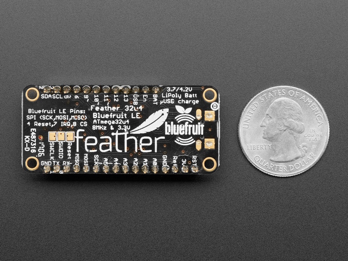 Adafruit Feather 32u4 Bluefruit LE with Stacking Headers (Assembled) - Image 5
