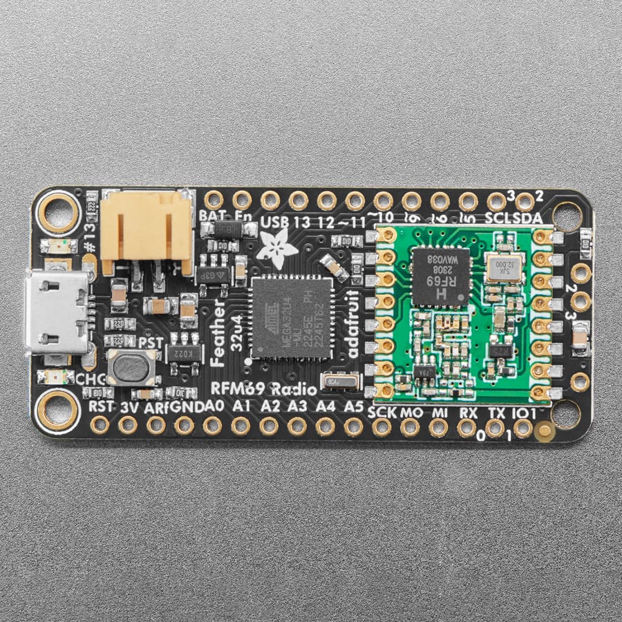 Adafruit Feather 32u4 with RFM69HCW Packet Radio - 433MHz (RadioFruit) - Image 3