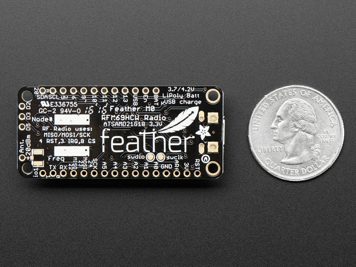 Adafruit Feather M0 RFM69HCW Packet Radio - 868 or 915 MHz (RadioFruit) - Image 5