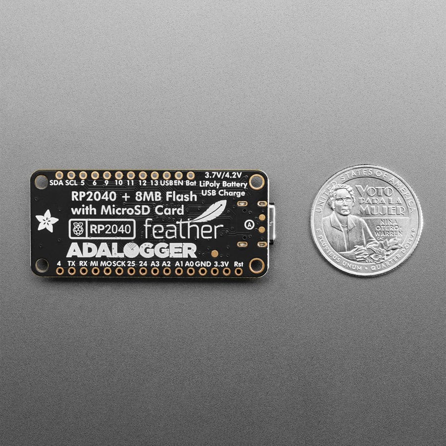 Adafruit Feather RP2040 Adalogger - 8MB Flash with microSD Card - STEMMA QT / Qwiic - Image 5
